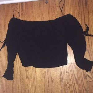 Fashionnova small black off the shoulder blouse
